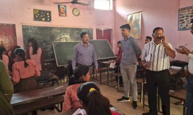 उच्च माध्यमिक विद्यालय बघौरा का औचक निरीक्षण,यहां सब कुछ ओके डीएम