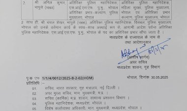 राज्य शासन ने IPS अधिकारियों के तबादले,प्रज्ञा बनीं प्रदेश की पहली महिला होमगार्ड डीजीपी