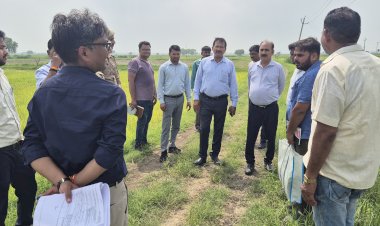 नदीगांव के कमसेरा गांव में मनरेगा कार्यों का निरीक्षण, मानक विपरीत निर्माण पर जिलाधिकारी ने दिए कार्यवाही के निर्देश