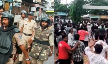 गणेश सवारी में लव जिहाद की झांकी पर फेंके पत्थर:उज्जैन के महिदपुर में तनाव; पुलिस ने हल्का बल प्रयोग कर भीड़ को खदेड़ा