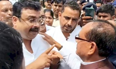 शिवराज सिंह चौहान का काफिला रोका, कांग्रेस ने दिखाए काले झंडे : खाद संकट पर गरमाई सियासत,शिवराज का किसान संवाद कार्यक्रम रद्द