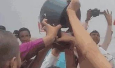 फ्री हेलमेट के लिए छीनाझपटी : सीएम यादव ने रैली को हरी झंडी दिखाई , 2100 हेलमेट बांटे गए