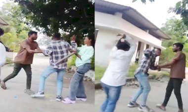 हिस्ट्रीशीटर बदमाश की गुंडागर्दी का वीडियो वायरल,पिस्टल दिखाकर युवक को पीटा, पत्नी के पैर चुमवाकर मंगवाई माफी