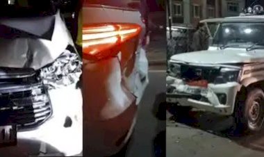 केंदीय मंत्री ज्योतिरादित्य सिंधिया के काफिले की गाड़ियां टकराईं, SDOP घायल,अचानक ब्रेक लगने से हादसा