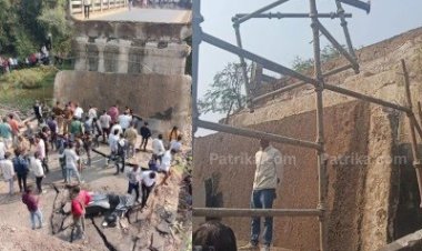 40 साल पुराना पुल भरभराकर  ढह गया , दो बाइकें गिरीं; 4 घायल! राज्यमंत्री के इलाके में हड़कंप , रेस्क्यू में लगा प्रशासन