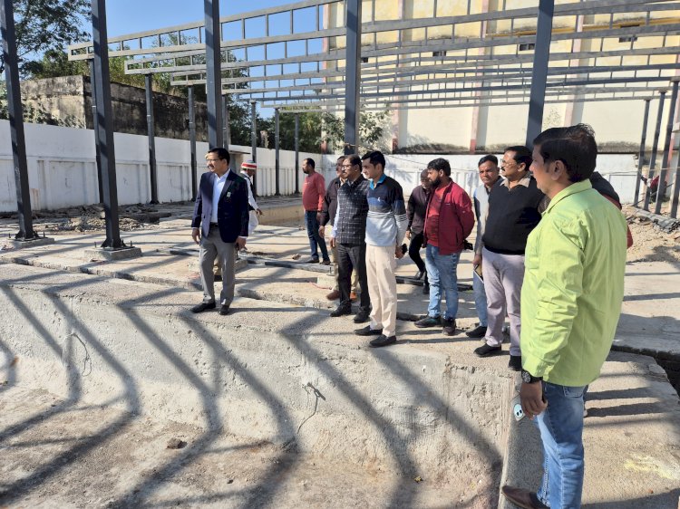 तरणताल सौंदर्यीकरण का जिलाधिकारी ने किया निरीक्षण, 31 दिसंबर तक निर्माण पूरा करने के निर्देश