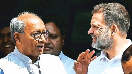 राहुल गांधी ने दिग्विजय सिंह पर कसा तंज!आपने कल मिसव‍िहैब क‍िया': दिग्विजय सिंह की 'RSS-BJP' तारीफ पर राहुल  का रिएक्शन