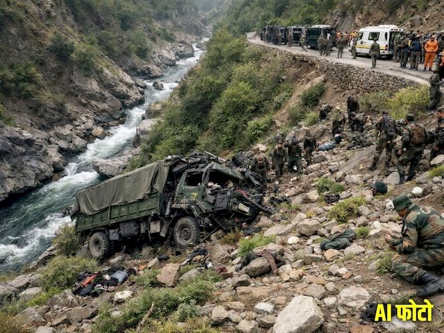 डोडा में जवानों की मौत दुखद, गहरी खाई में गिरा सेना का वाहन, 10 जवानों की गई जान,11 घायल; सड़क पर बर्फ के चलते फिसली गाड़ी