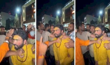 धोती-कुर्ता, त्रिपुंड और रुद्राक्ष की माला पहने जफर की पिटाई,हिंदू युवती के साथ महाकाल के दर्शन करने पहुंचा मुस्लिम युवक जमकर हंगामा