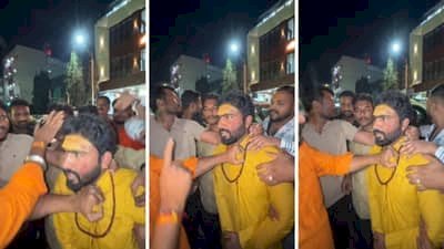 धोती-कुर्ता, त्रिपुंड और रुद्राक्ष की माला पहने जफर की पिटाई,हिंदू युवती के साथ महाकाल के दर्शन करने पहुंचा मुस्लिम युवक जमकर हंगामा