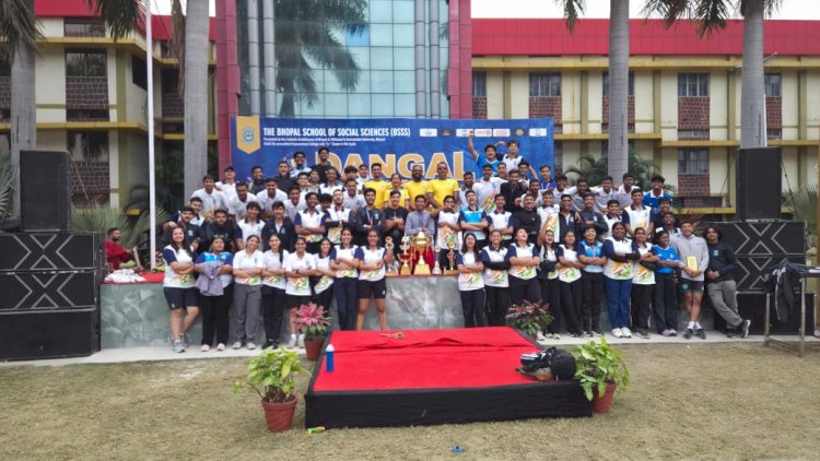 इंटर-डिपार्टमेंटल स्पोर्ट्स मीट दंगल 2K26 में बीपीईएस विभाग बना ओवरऑल चैंपियन,खेलों से हम नेतृत्व, समन्वय और टीम भावना सीखते हैं : मयूर खंडेलवाल