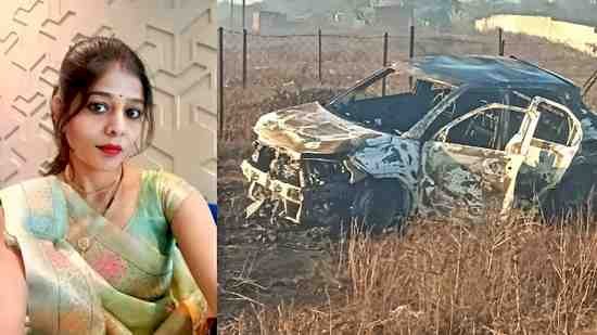 पति ही निकला पत्नी का कातिल,घर में गला घोंटा, 50 किमी दूर पेट्रोल डालकर जलाया:बेटी से बोला- मां को डॉक्टर के पास ले जा रहा, तीन कहानियों से फंसा आरोपी