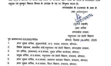 एमपी में सियासी नियुक्तियों का दौर जारी: केशव सिंह बघेल को बड़ा पद, पशुधन निगम की कमान सौंपी गई