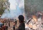 घर में लगी भीषण आग, तीन मासूम बच्चों की जिंदा जलकर मौत: राशन लेने गई थी मां, गांव में पसरा मातम