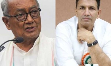 जीतू पटवारी पर दिग्विजय सिंह ने कसा तंज,AICC में आपकी जो पकड़ है वो हमारी नहीं": कहा- आप केसी वेणुगोपाल के सबसे प्रिय हो,गुरु-चेला” पर BJP का तंज