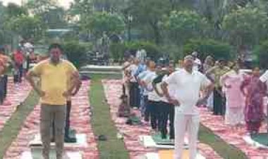 अंतर्राष्ट्रीय योग दिवस सप्ताह का भव्य शुभारंभ, स्वस्थ एवं निरोगी जीवन का दिया गया संदेश